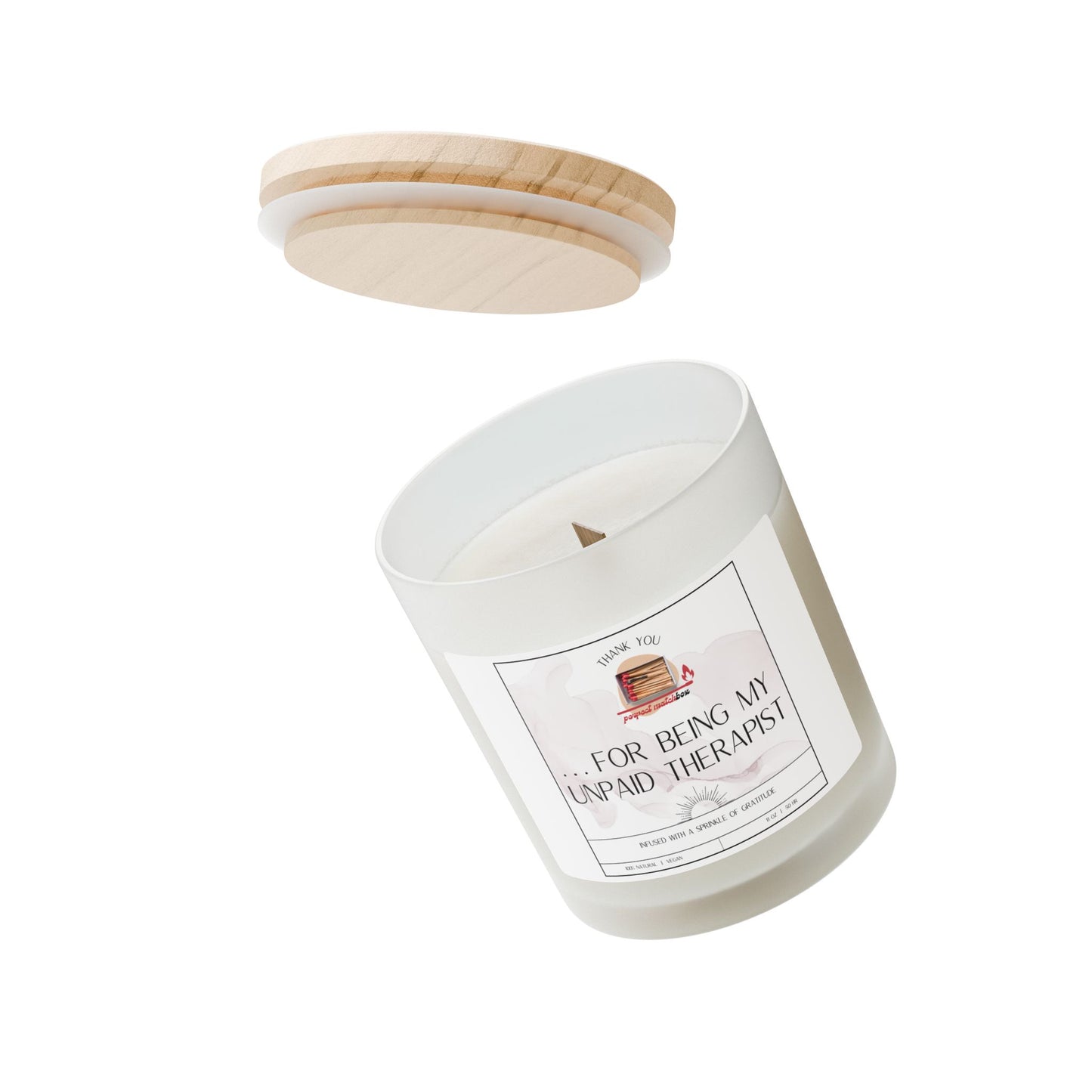 Thank You For Being My Unpaid Therapist - Frosted Glass Candle | 11oz